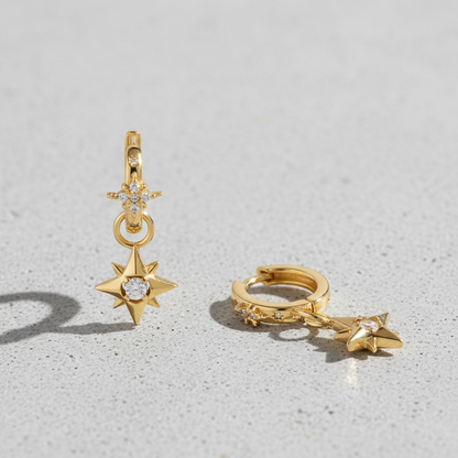 Glimmer Star Drop Earrings