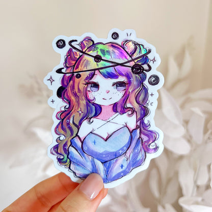 Galaxy girl Vinyl Sticker