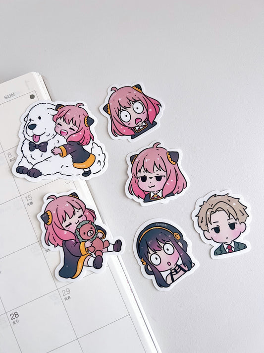 Spy Fam Vinyl Stickers