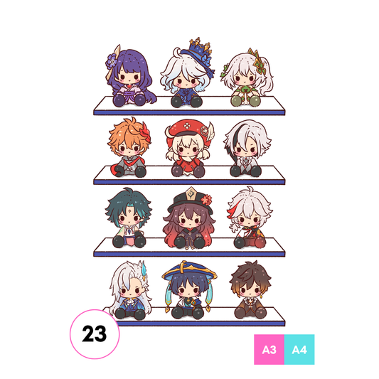 Genshin Plushies 2 Art Print
