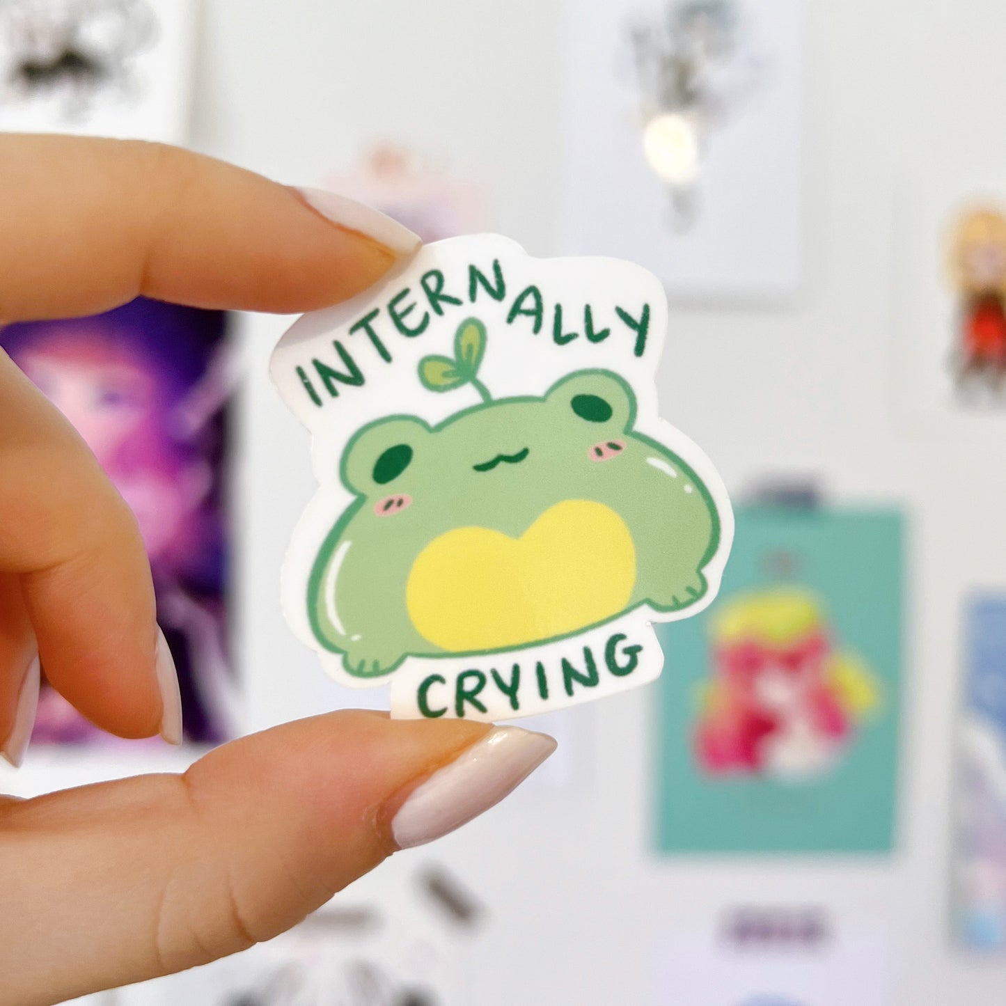 Internally Crying Froggy Sticker