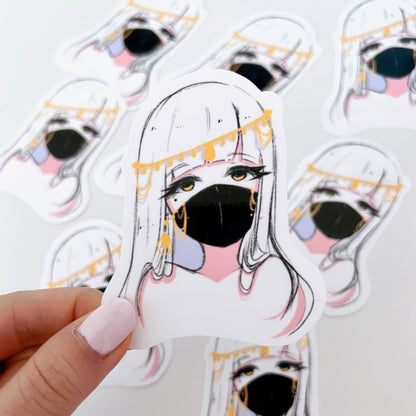 Gold Mask Vinyl Sticker