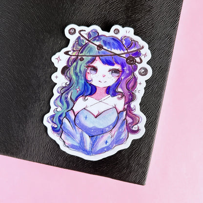 Galaxy girl Vinyl Sticker