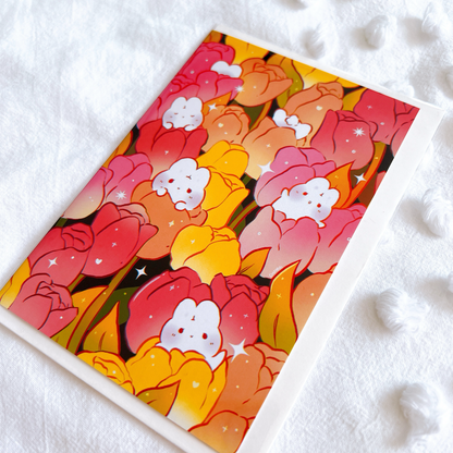 Tulip bunnies Greeting Card