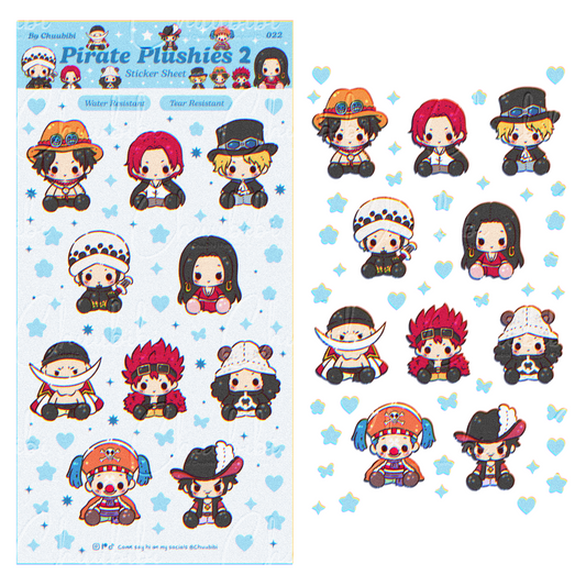 Pirate Plushies 2 Sticker Sheet