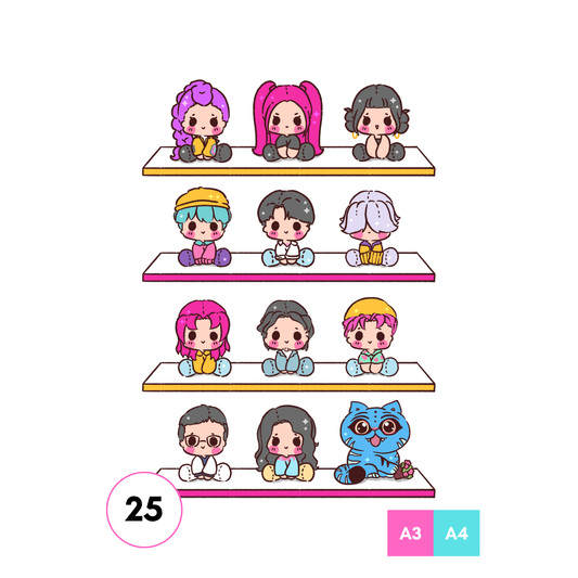 Kpop Demon Plushies Art Print