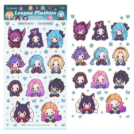 League Plushies Sticker Sheet