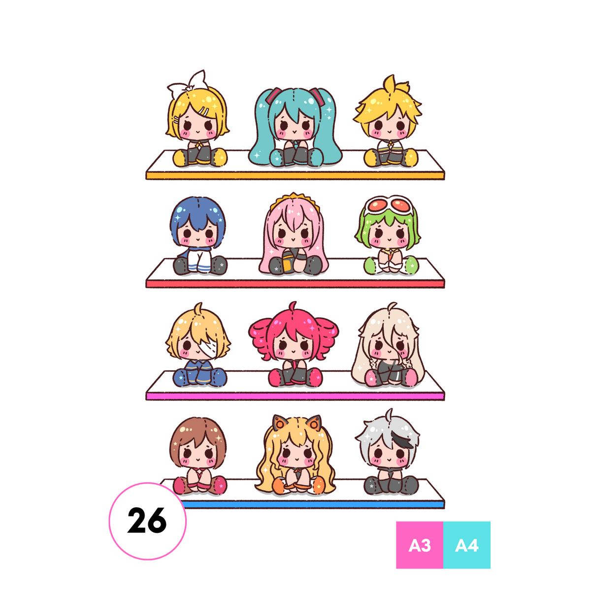 Vocaloid Plushies Art Print