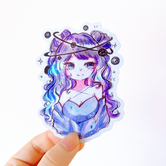 Galaxy girl Vinyl Sticker