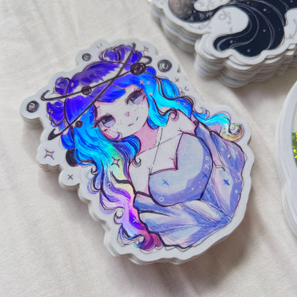 Galaxy girl Vinyl Sticker