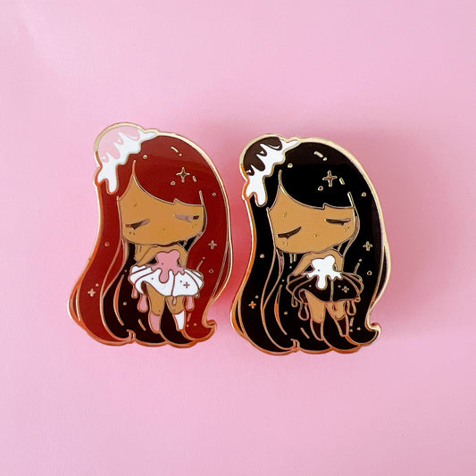 Ice Cream Girl Enamel Pins