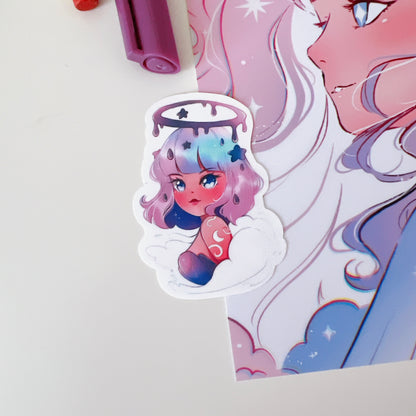 Melting Crown Vinyl Sticker