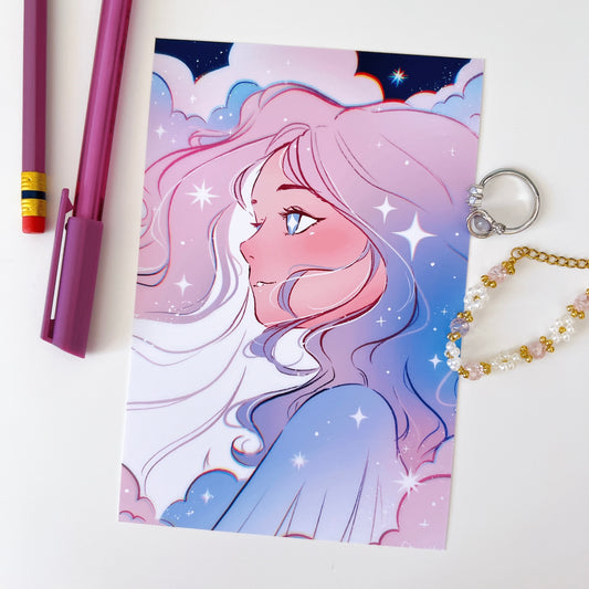 Cotton Candy Stars Art Print