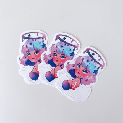 Melting Crown Vinyl Sticker
