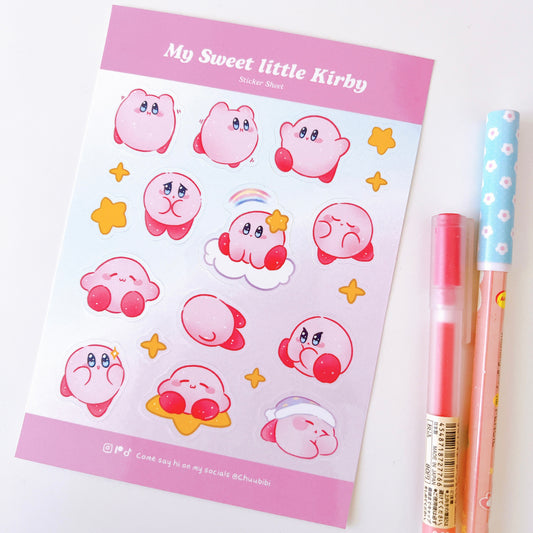 My sweet little Kirby Sticker Sheet