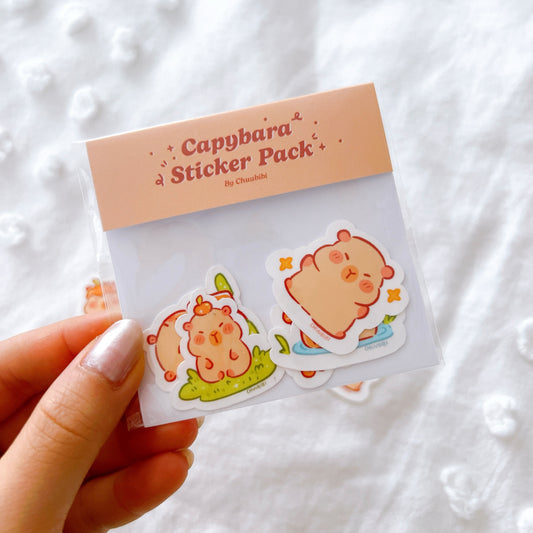 Sweet Capybara Sticker Pack