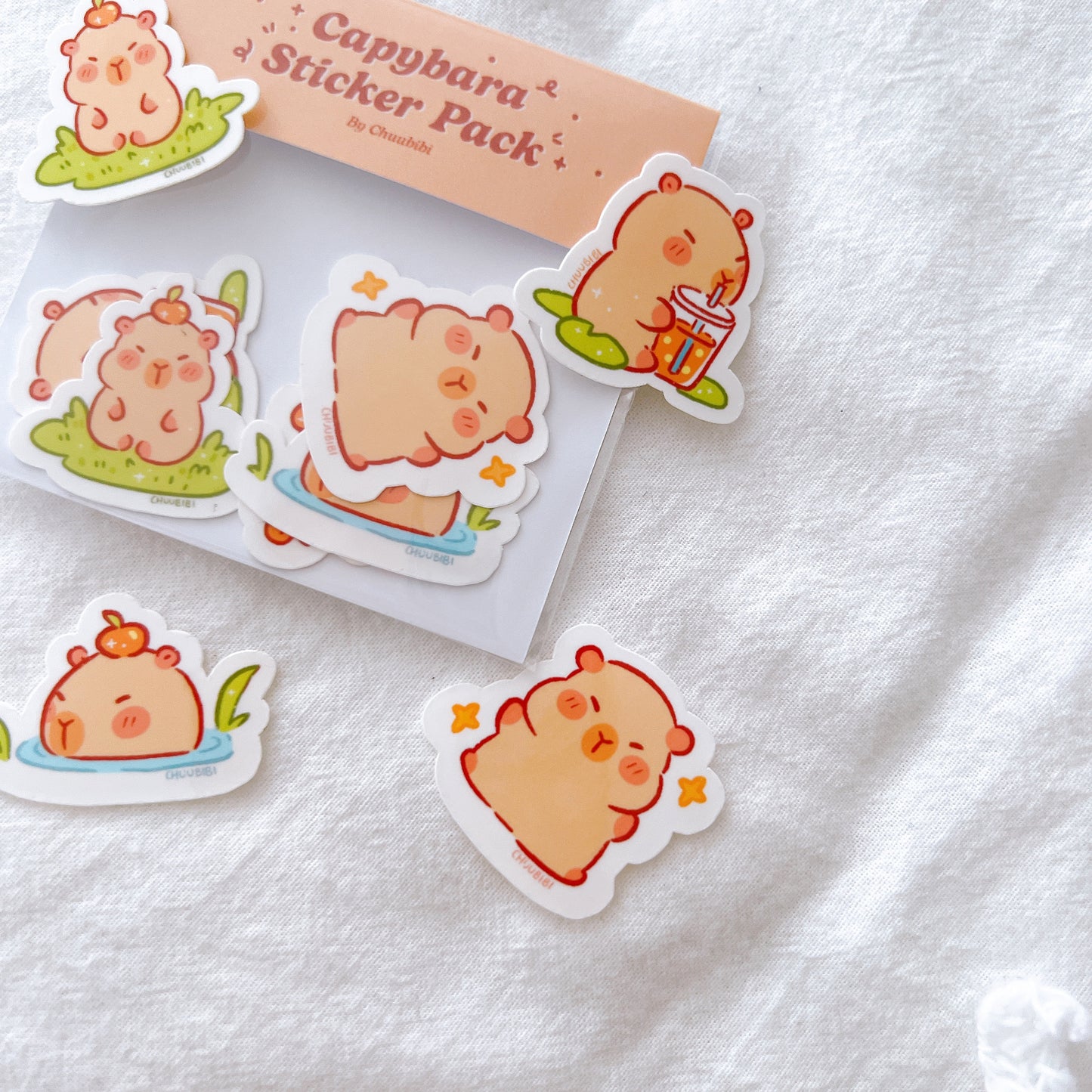 Sweet Capybara Sticker Pack