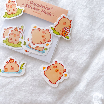 Sweet Capybara Sticker Pack