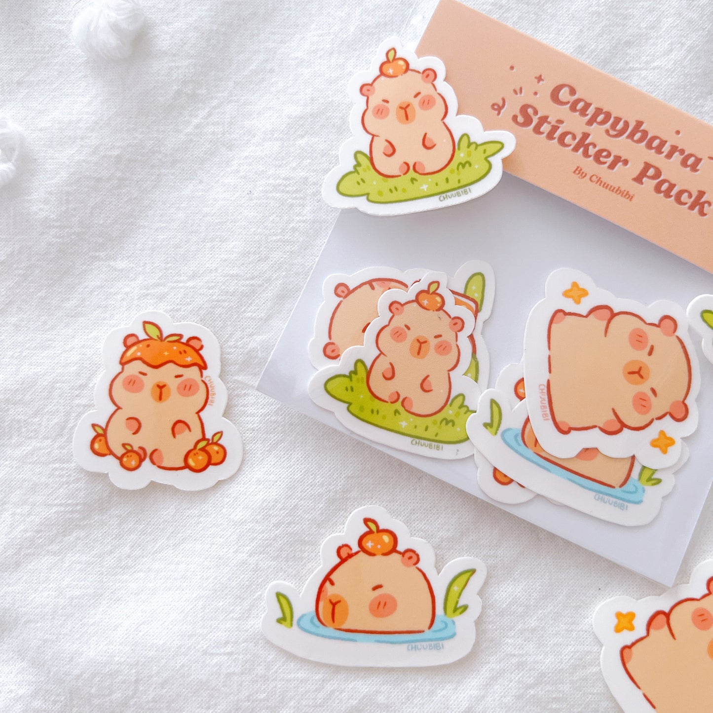 Sweet Capybara Sticker Pack