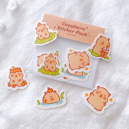 Sweet Capybara Sticker Pack