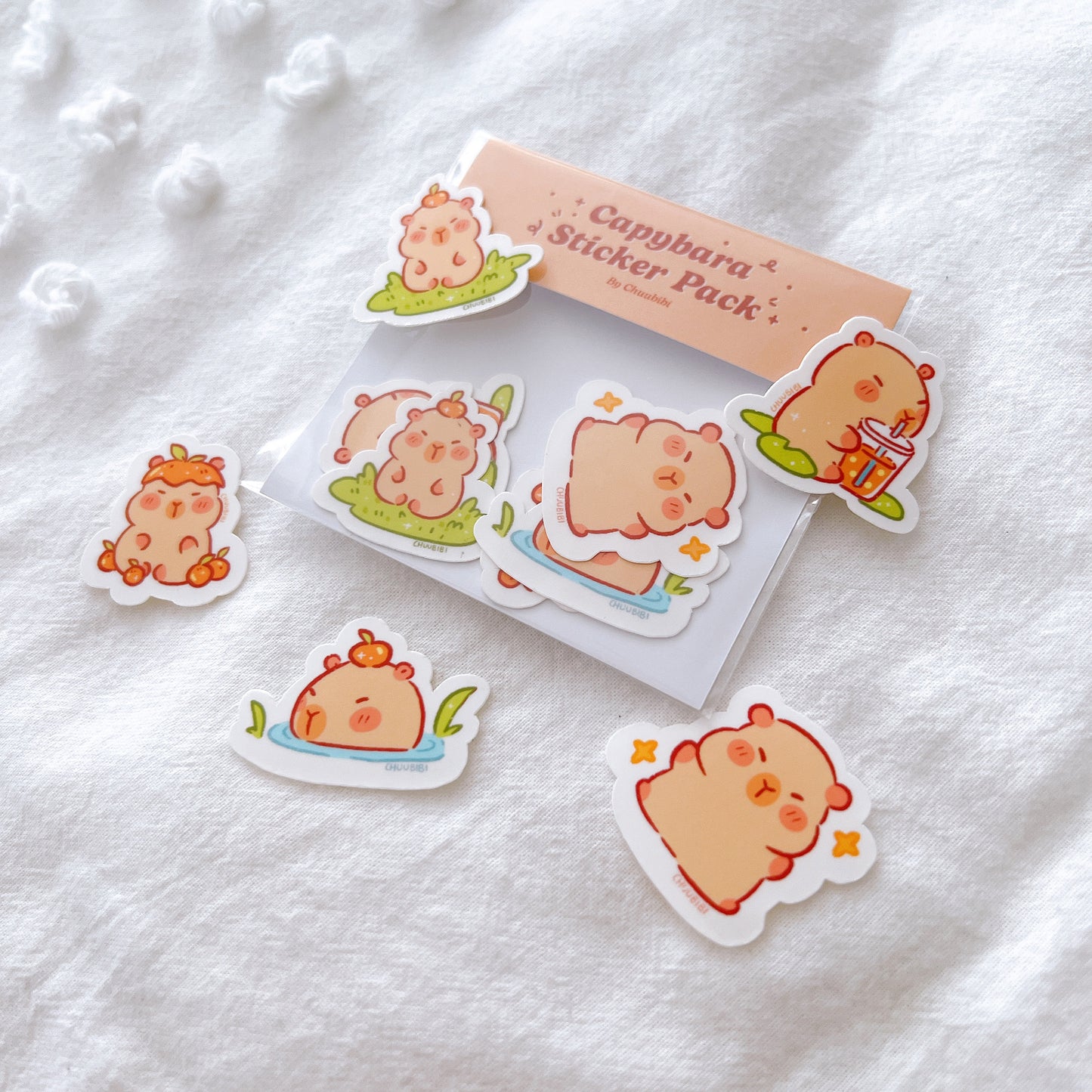 Sweet Capybara Sticker Pack