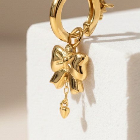 Glimmer Bow Drop Earrings