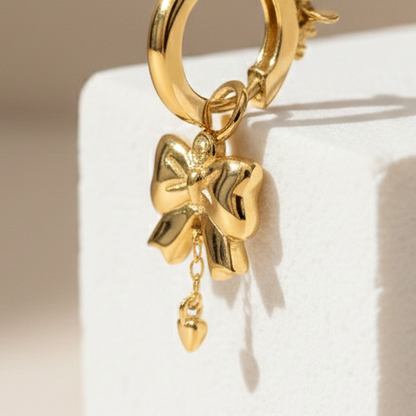 Glimmer Bow Drop Earrings