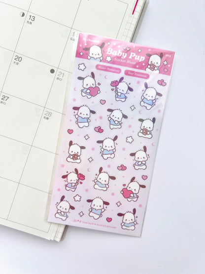 Pink Baby Pup Sticker Sheet