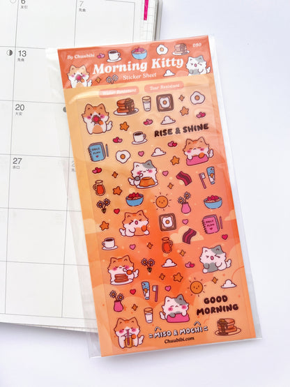 Morning Kitty Sticker Sheet