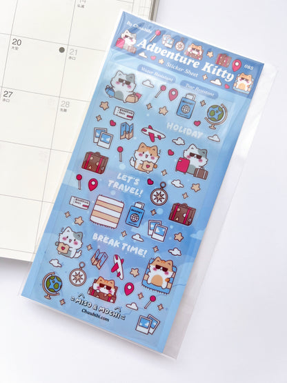 Adventure Kitty Sticker Sheet