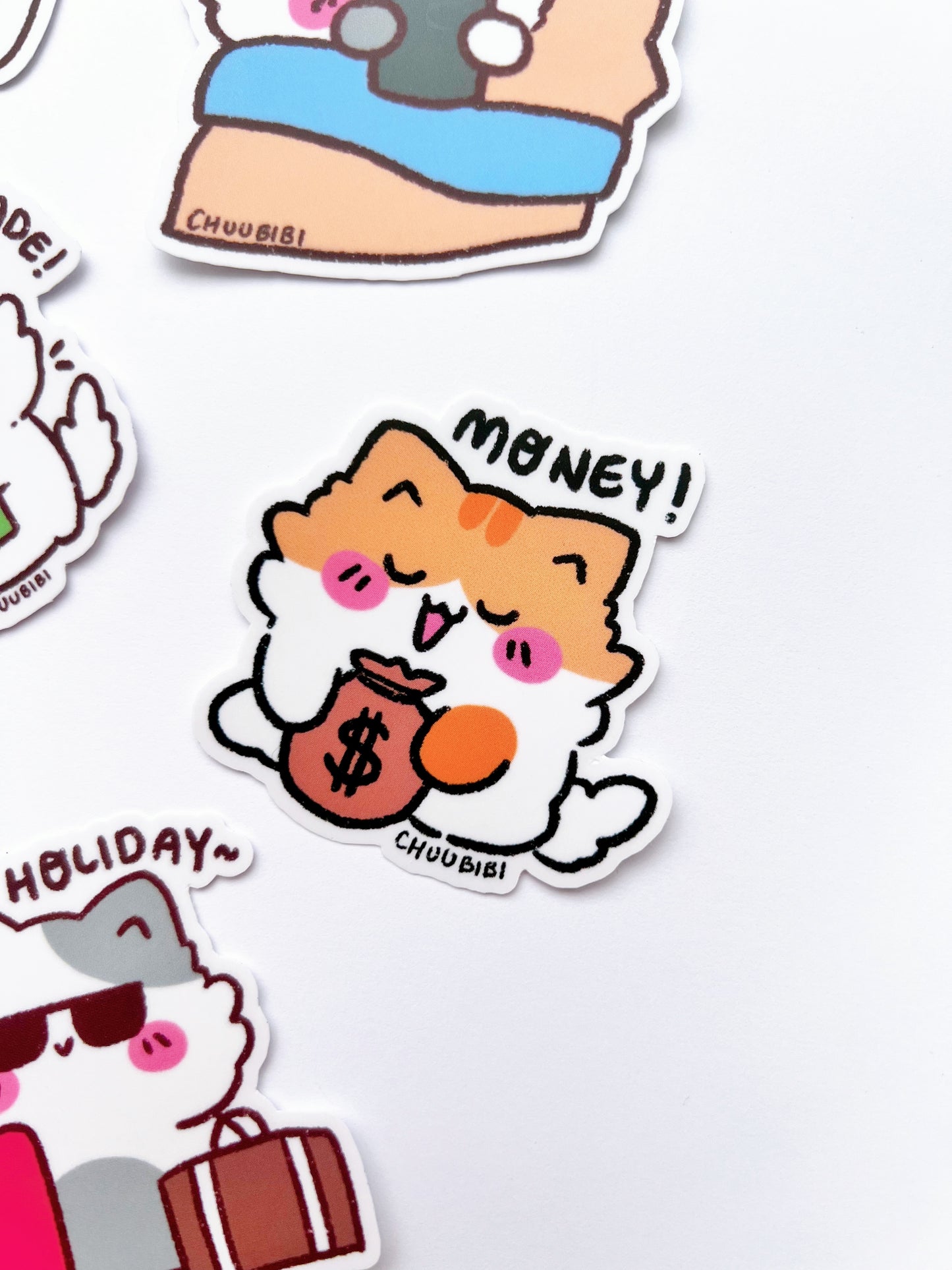 Kitty Cat Clear Vinyl Stickers