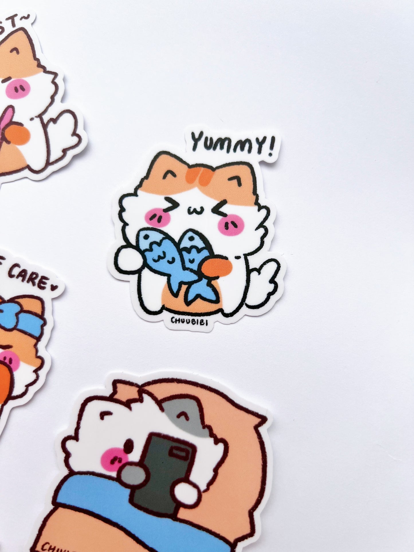 Kitty Cat Clear Vinyl Stickers