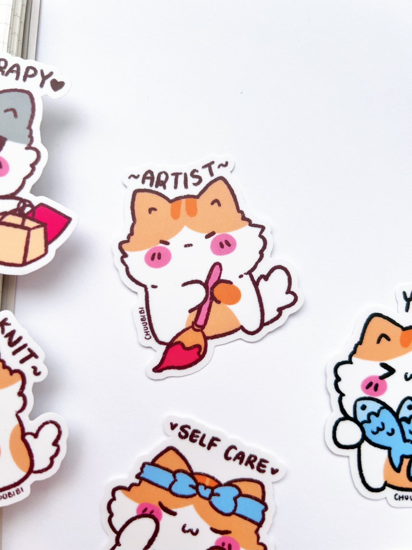 Kitty Cat Clear Vinyl Stickers
