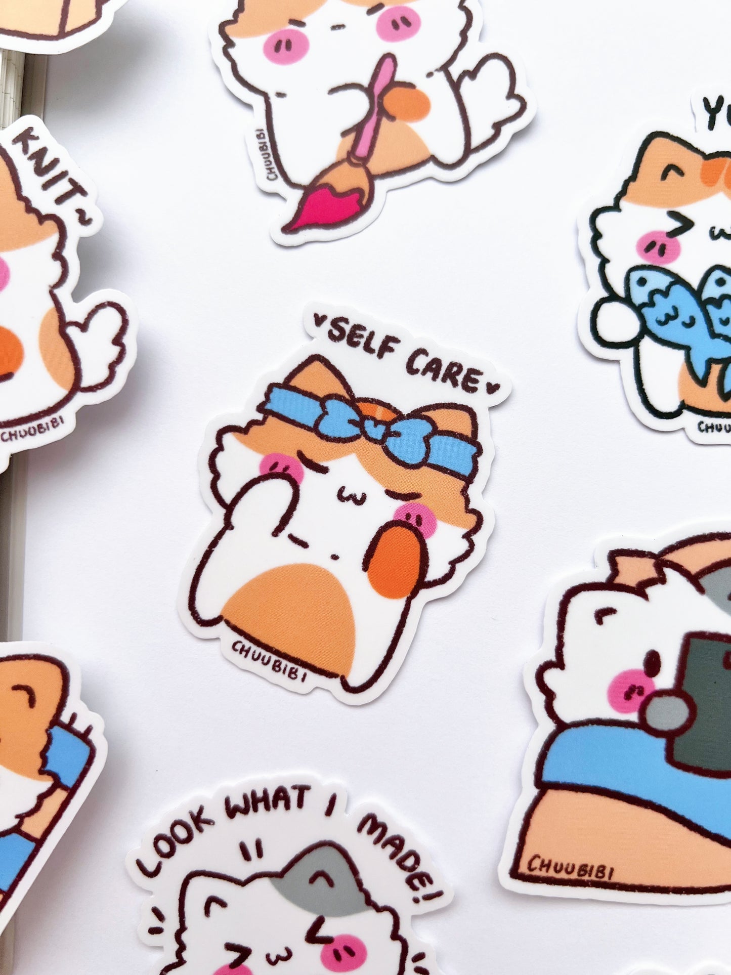 Kitty Cat Clear Vinyl Stickers