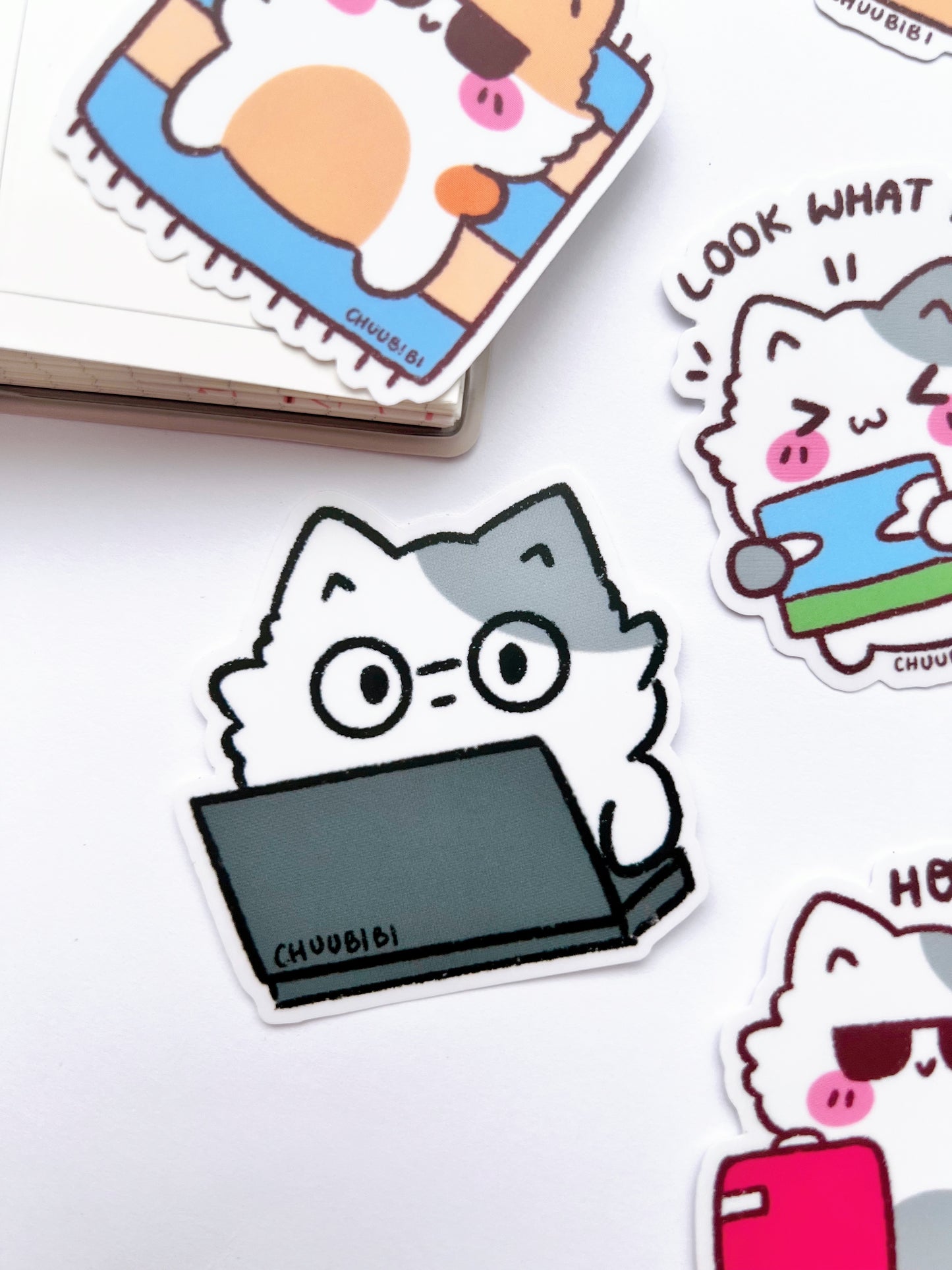 Kitty Cat Clear Vinyl Stickers