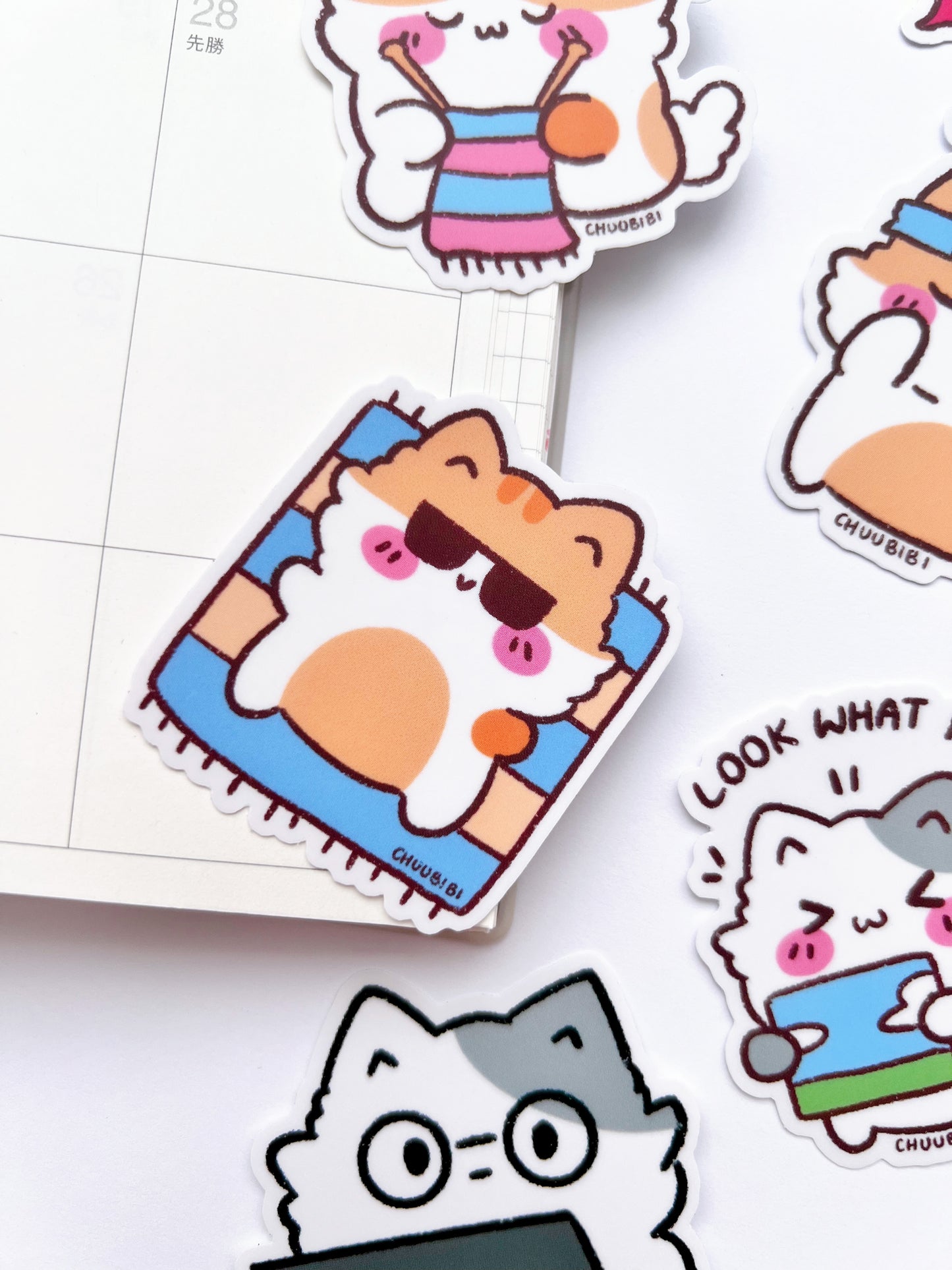 Kitty Cat Clear Vinyl Stickers
