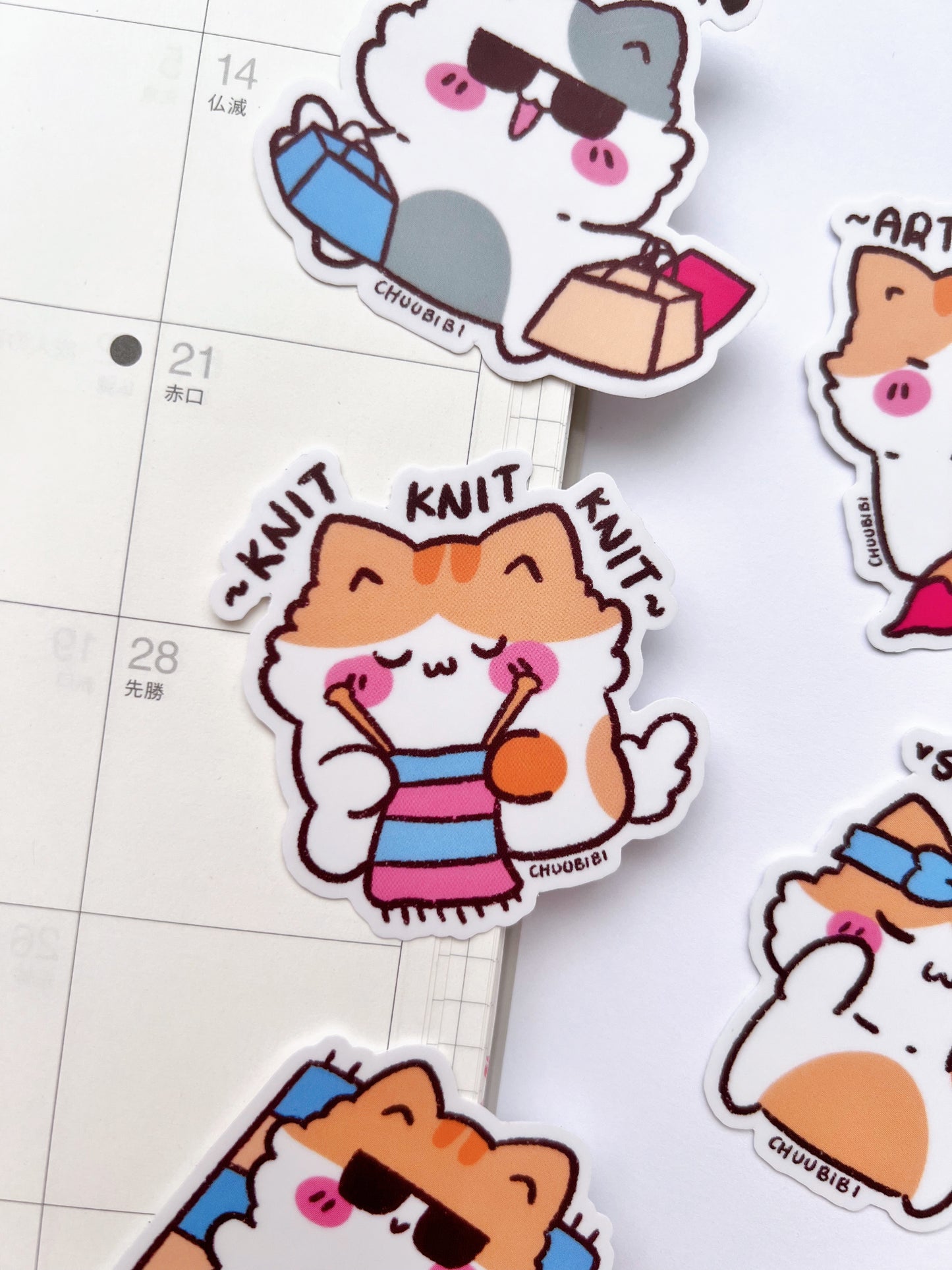 Kitty Cat Clear Vinyl Stickers