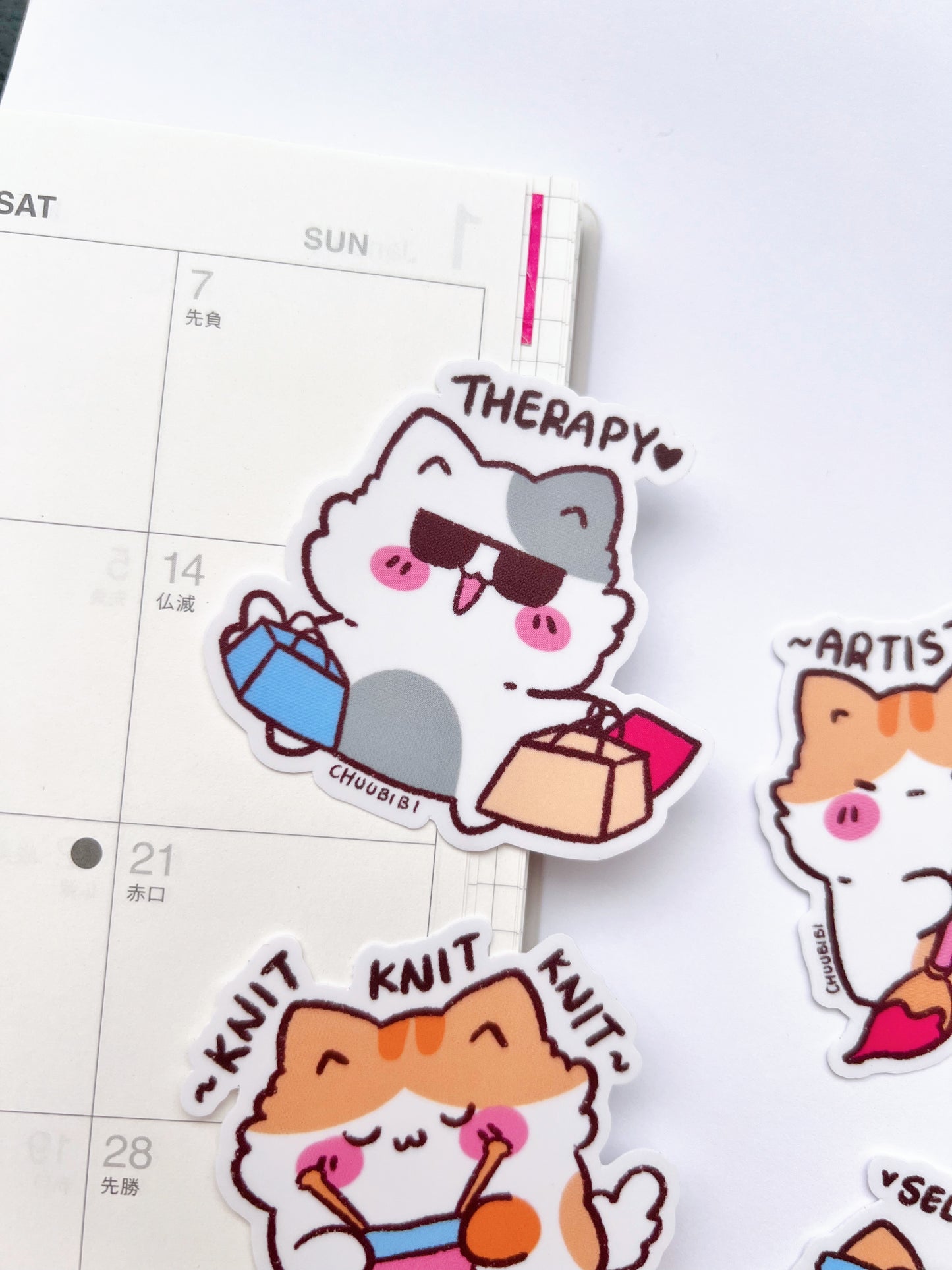Kitty Cat Clear Vinyl Stickers
