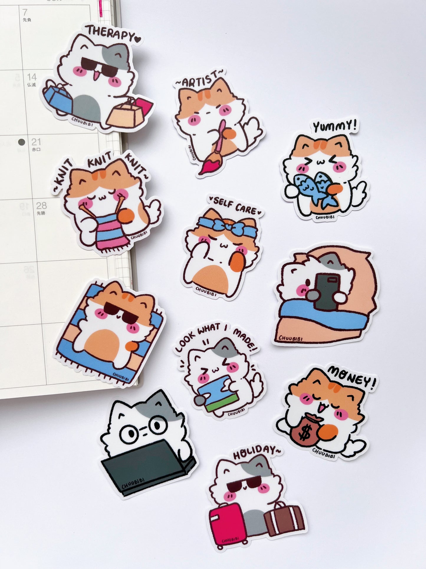Kitty Cat Clear Vinyl Stickers