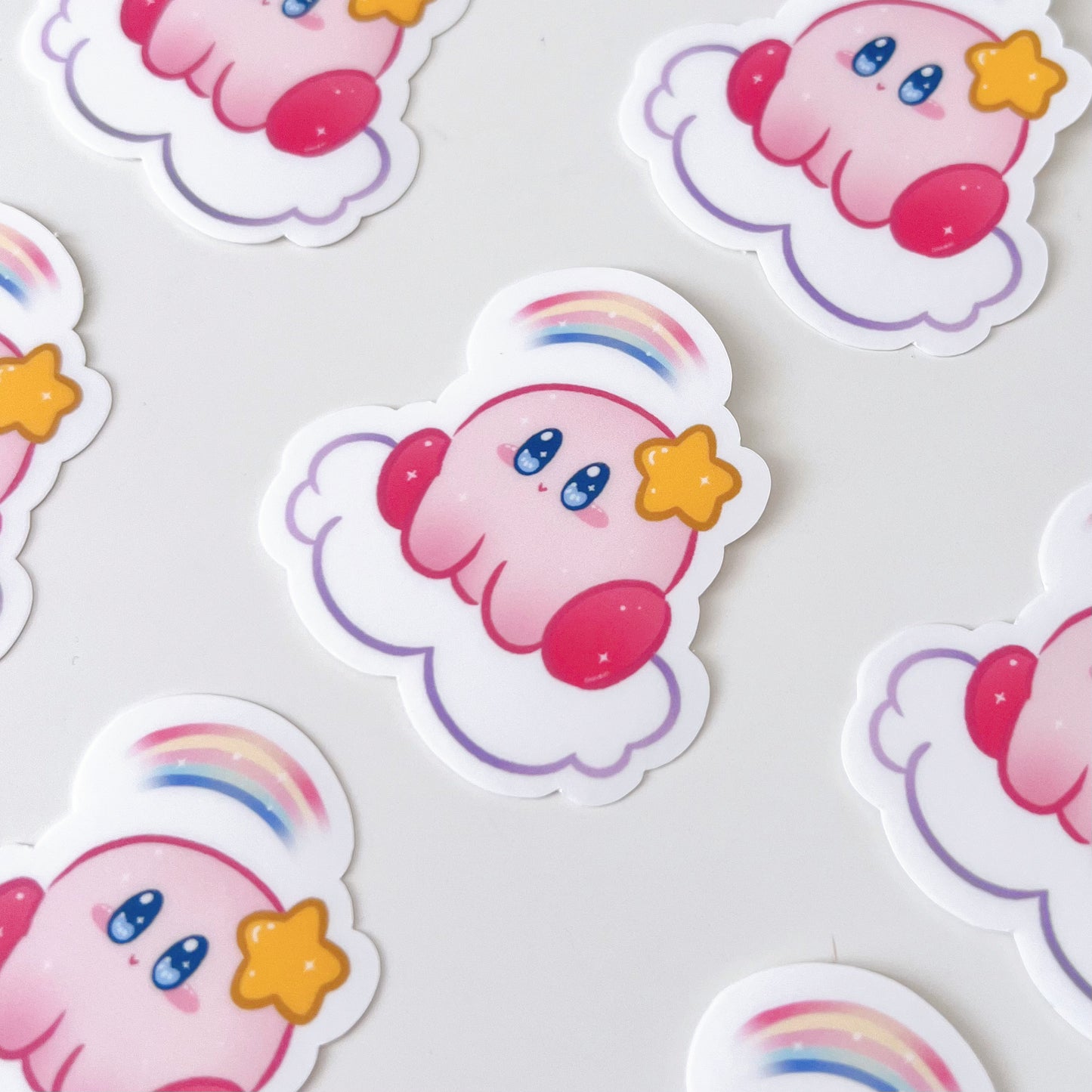 Cloudy Kirby Vinyl Sticker