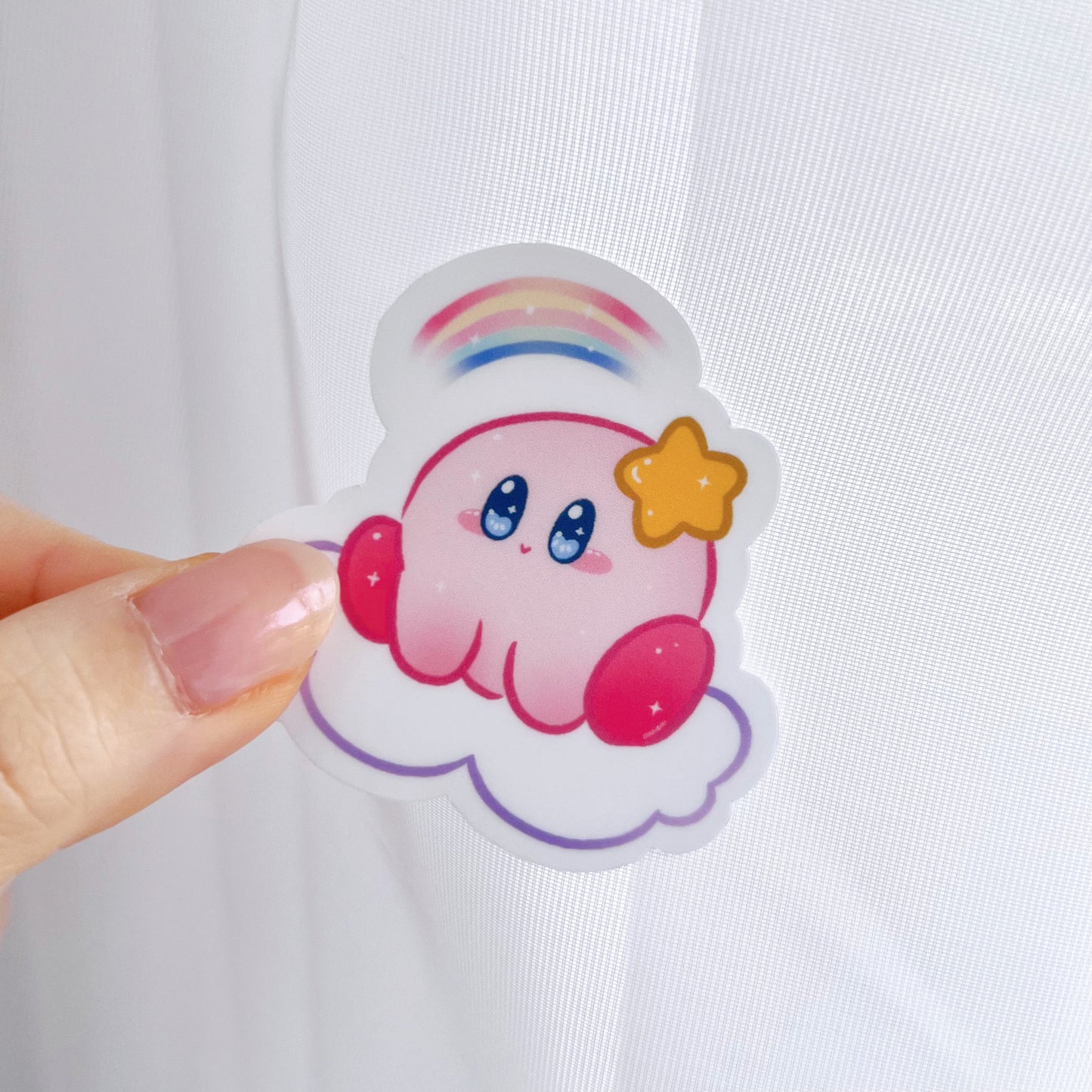 Cloudy Kirby Vinyl Sticker