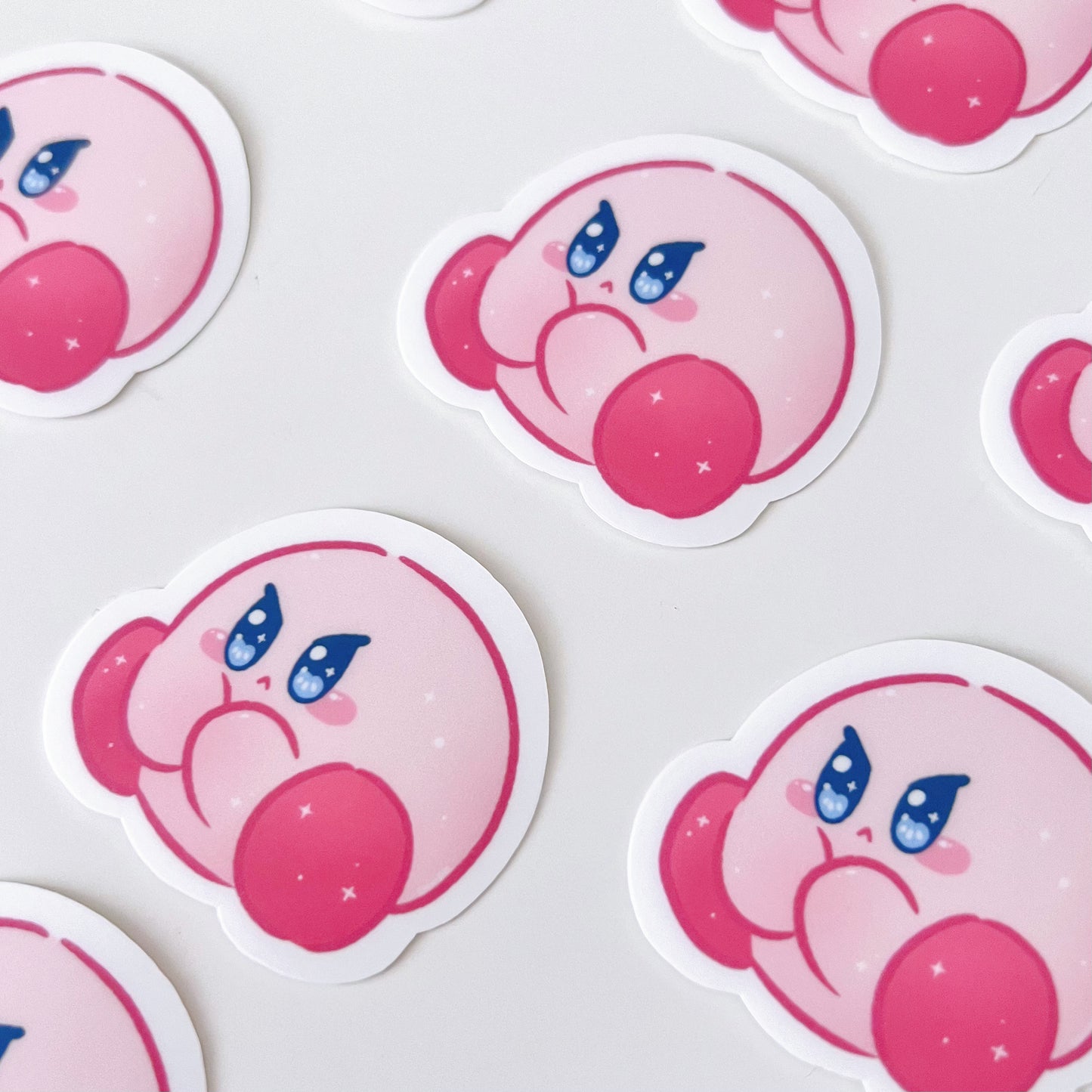 Angry Kirby Vinyl Sticker