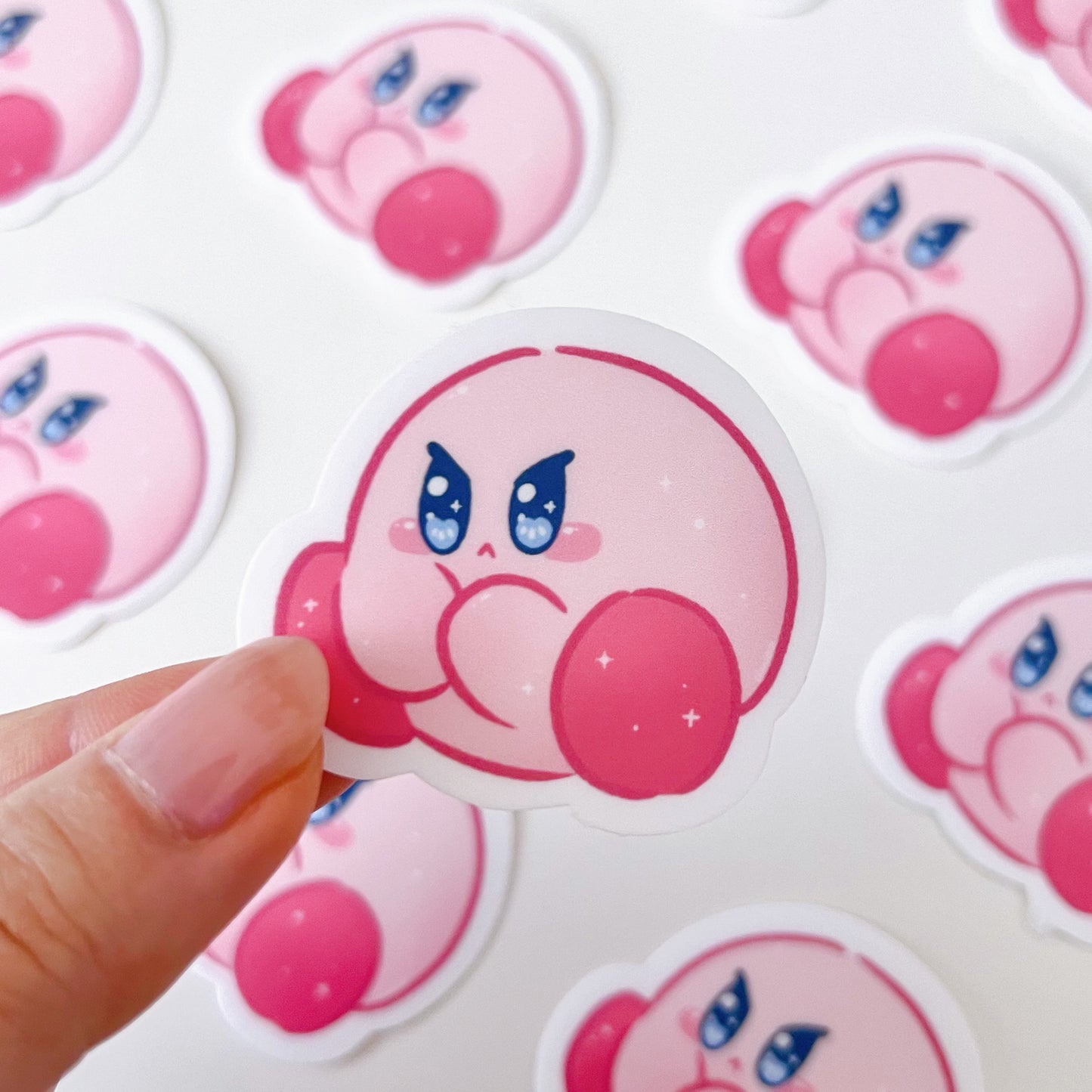 Angry Kirby Vinyl Sticker