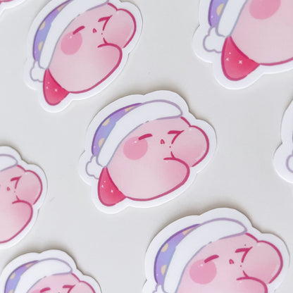 Sleepy Kirby Vinyl Sticker