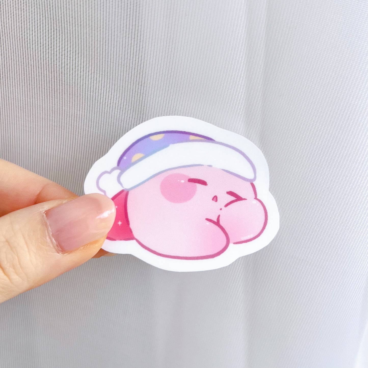 Sleepy Kirby Vinyl Sticker