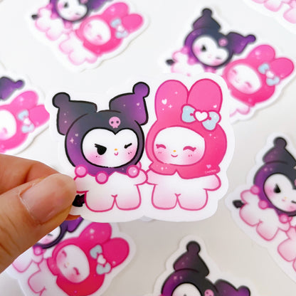 Kuromi x My Melody Vinyl Sticker