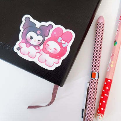 Kuromi x My Melody Vinyl Sticker