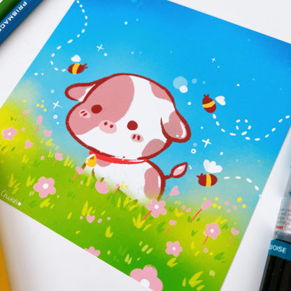 Baby Cow Art Print