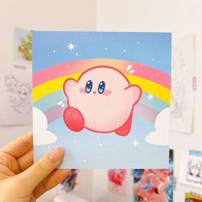 Rainbow Kirby Art Print
