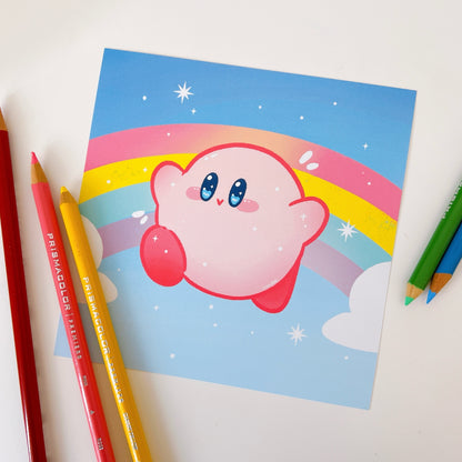 Rainbow Kirby Art Print